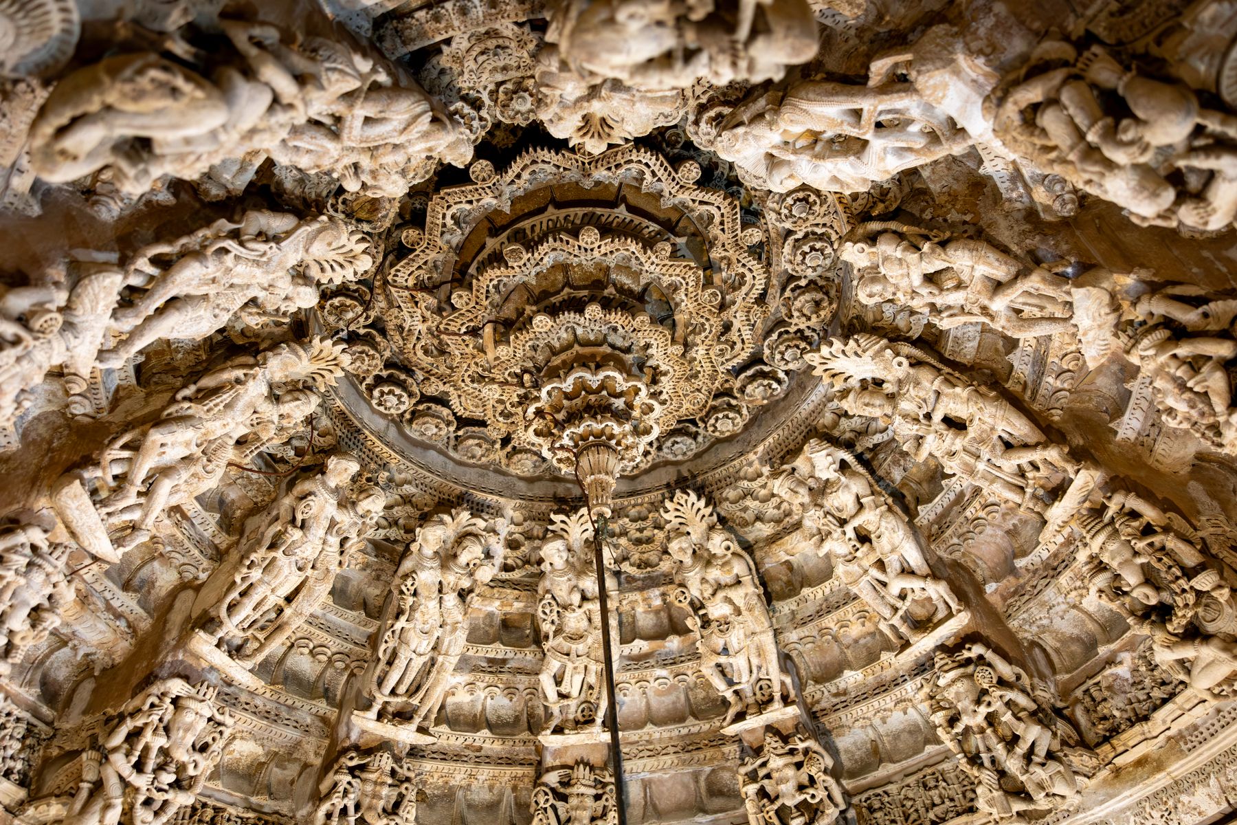 Intricate Carved Stone Ceiling